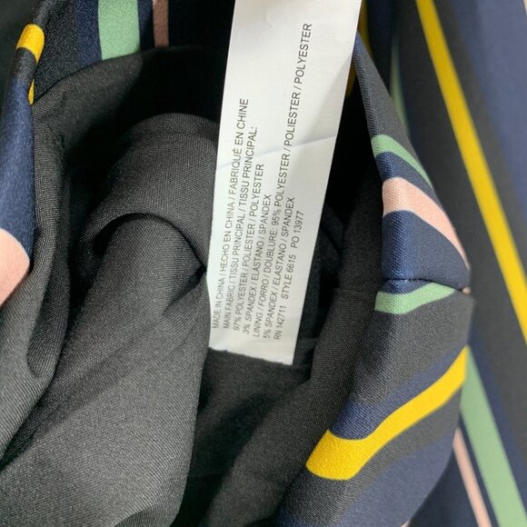 Eloquii Blazer Jacket Blue Black Stripe Tie Waist NWT - Picture 5 of 8